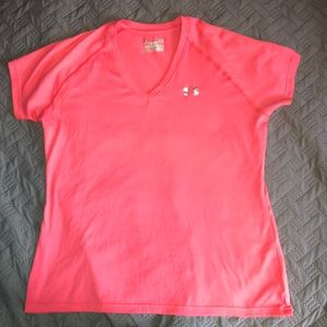 Pink under armour shirt